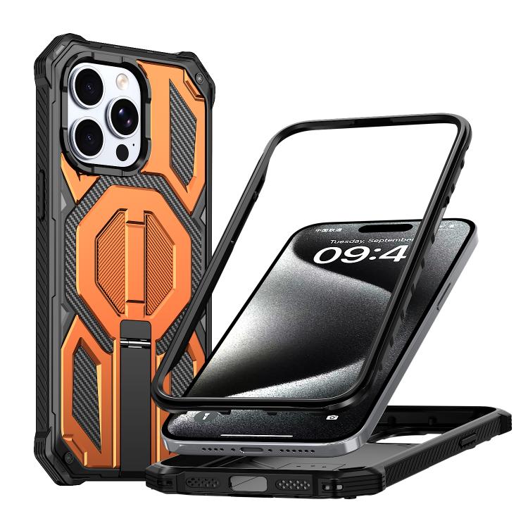 Hidden Metal Holder Magnetic Shockproof Phone Case, For iPhone 15 Pro Max, For iPhone 15 Pro, For iPhone 15 Plus / 14 Plus, For iPhone 15, For iPhone 14 / 13, For iPhone 14 Pro, For iPhone 14 Pro Max, For iPhone 13 Pro Max