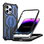 Hidden Metal Holder Magnetic Shockproof Phone Case, For iPhone 15 Pro Max, For iPhone 15 Pro, For iPhone 15 Plus / 14 Plus, For iPhone 15, For iPhone 14 / 13, For iPhone 14 Pro, For iPhone 14 Pro Max, For iPhone 13 Pro Max