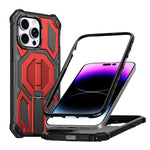 Hidden Metal Holder Magnetic Shockproof Phone Case, For iPhone 15 Pro Max, For iPhone 15 Pro, For iPhone 15 Plus / 14 Plus, For iPhone 15, For iPhone 14 / 13, For iPhone 14 Pro, For iPhone 14 Pro Max, For iPhone 13 Pro Max