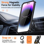 Hidden Metal Holder Magnetic Shockproof Phone Case, For iPhone 13 Pro