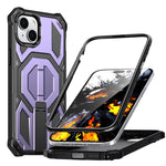 Hidden Metal Holder Magnetic Shockproof Phone Case, For iPhone 15 Pro Max, For iPhone 15 Pro, For iPhone 15 Plus / 14 Plus, For iPhone 15, For iPhone 14 / 13, For iPhone 14 Pro, For iPhone 14 Pro Max, For iPhone 13 Pro Max