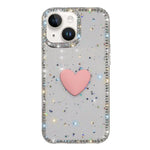 Flash Rhinestone Double-sided IMD Love Heart Phone Case, For iPhone 13 Pro Max, For iPhone 13 Pro, For iPhone 13