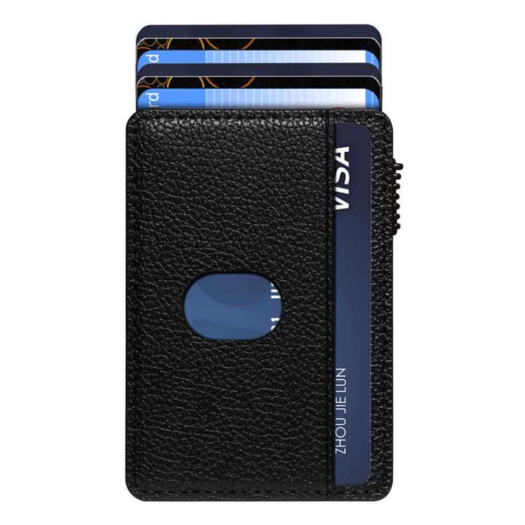 Denior V25 Litchi Texture Magnetic Wallet PU Leather Card Holder Bag