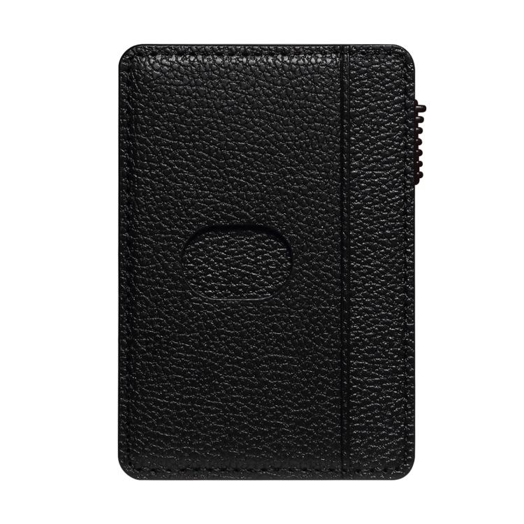 Denior V25 Litchi Texture Magnetic Wallet PU Leather Card Holder Bag