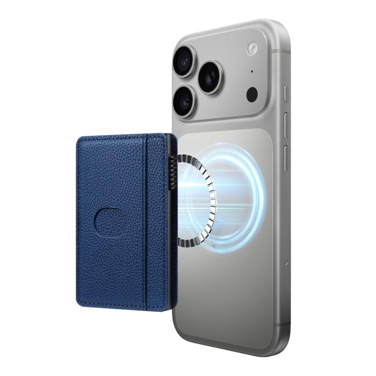 Denior V25 Litchi Texture Magnetic Wallet PU Leather Card Holder Bag