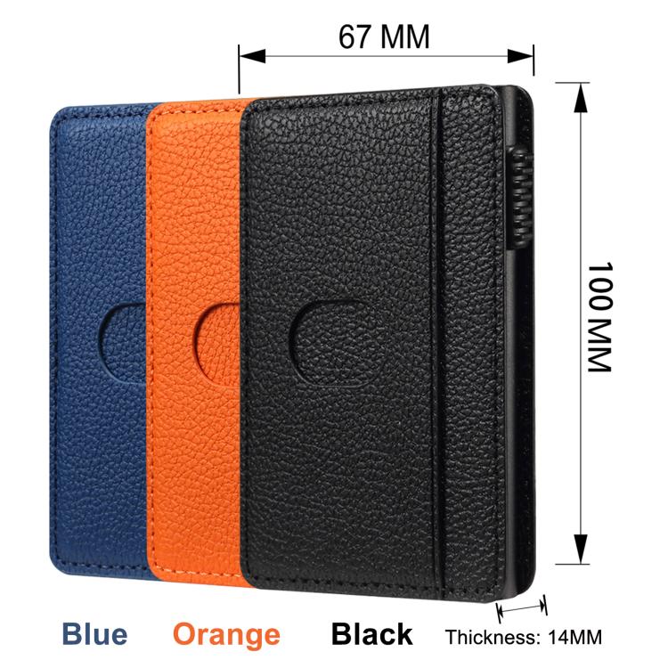 Denior V25 Litchi Texture Magnetic Wallet PU Leather Card Holder Bag