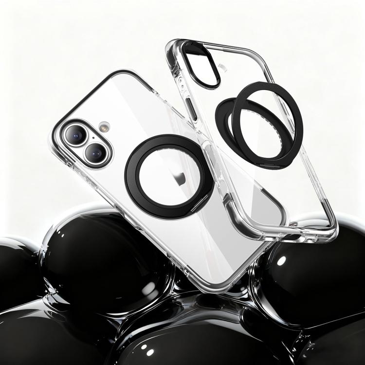 Vacuum Airbag TPU + Acrylic 360 Rotating Bracket Magnetic Shockproof Phone Case, For iPhone 17 Pro Max, For iPhone 17 Pro, For iPhone 17