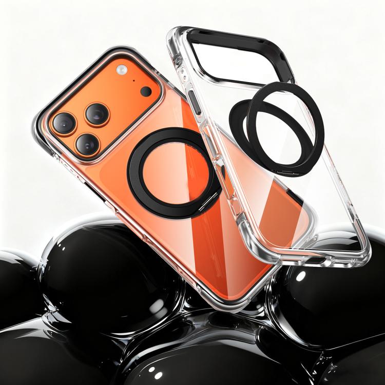 Vacuum Airbag TPU + Acrylic 360 Rotating Bracket Magnetic Shockproof Phone Case, For iPhone 17 Pro Max, For iPhone 17 Pro, For iPhone 17