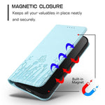 Tulips Butterfly Pattern Magnetic Vegan Leather Phone Case, For iPhone 17e / 16e, For iPhone 17 Pro Max, For iPhone 17 Pro, For iPhone 17