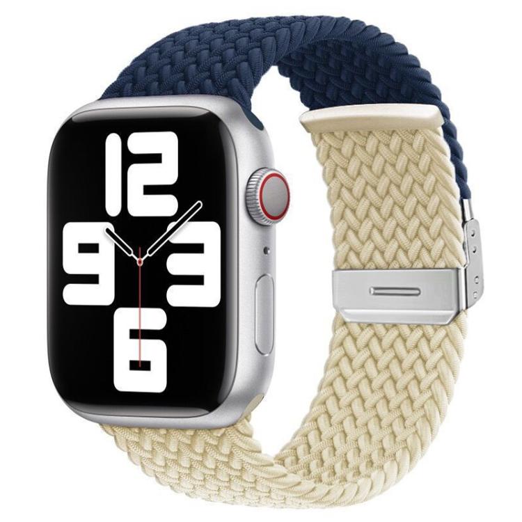 xDfind Buckle-fastening Stitching Braided Nylon Watch Band, For Apple Watch 42 / 44 / 45 / 46 / 49mm, For Apple Watch 38 / 40 / 41 / S10 42mm