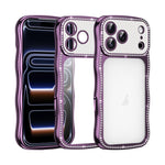Wave Twisting Star Diamond Shockproof Electroplate TPU Phone Case, For iPhone 17 Pro Max, For iPhone 17 Pro, For iPhone 17, For iPhone 16 Pro Max, For iPhone 16 Pro, For iPhone 16