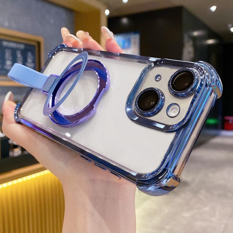 Crystal Shield Ring Holde TPU + Acrylic Magnetic Phone Case, For iPhone 14 Plus, For iPhone 14, For iPhone 14 Pro, For iPhone 14 Pro Max, For iPhone 13 Pro Max, For iPhone 13 Pro