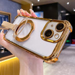 Crystal Shield Ring Holde TPU + Acrylic Magnetic Phone Case, For iPhone 14 Plus, For iPhone 14, For iPhone 14 Pro, For iPhone 14 Pro Max, For iPhone 13 Pro Max, For iPhone 13 Pro
