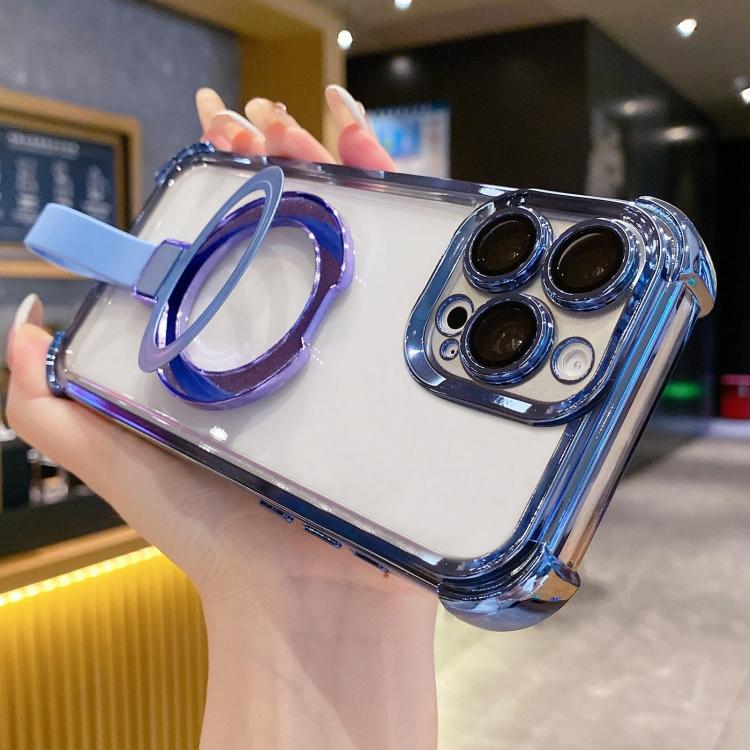 Crystal Shield Ring Holde TPU + Acrylic Magnetic Phone Case, For iPhone 14 Plus, For iPhone 14, For iPhone 14 Pro, For iPhone 14 Pro Max, For iPhone 13 Pro Max, For iPhone 13 Pro