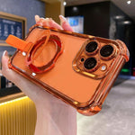 Crystal Shield Ring Holde TPU + Acrylic Magnetic Phone Case, For iPhone 14 Plus, For iPhone 14, For iPhone 14 Pro, For iPhone 14 Pro Max, For iPhone 13 Pro Max, For iPhone 13 Pro