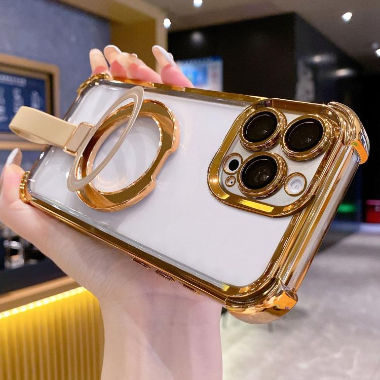 Crystal Shield Ring Holde TPU + Acrylic Magnetic Phone Case, For iPhone 14 Plus, For iPhone 14, For iPhone 14 Pro, For iPhone 14 Pro Max, For iPhone 13 Pro Max, For iPhone 13 Pro
