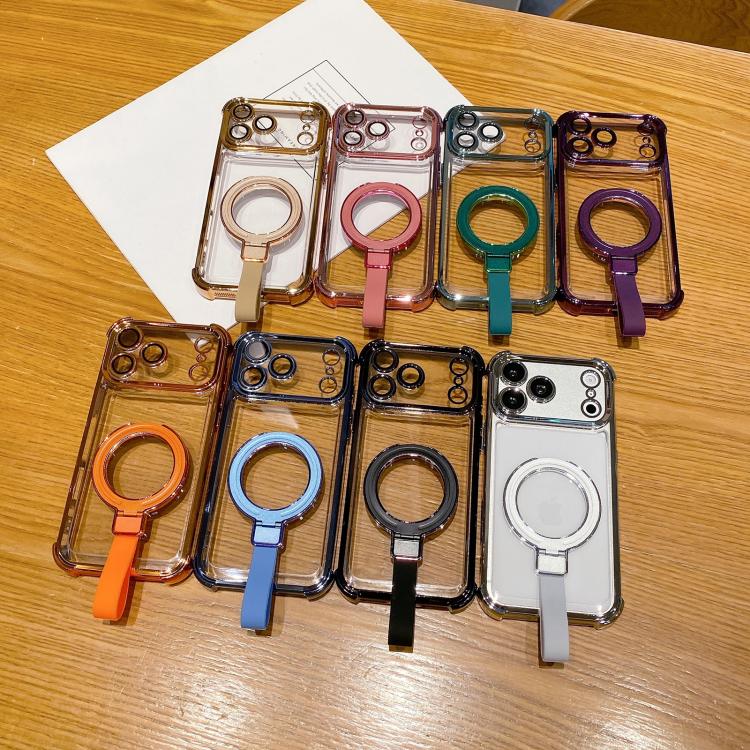 Crystal Shield Ring Holde TPU + Acrylic Magnetic Phone Case, For iPhone 14 Plus, For iPhone 14, For iPhone 14 Pro, For iPhone 14 Pro Max, For iPhone 13 Pro Max, For iPhone 13 Pro