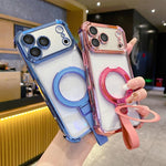 Crystal Shield Ring Holde TPU + Acrylic Magnetic Phone Case, For iPhone 14 Plus, For iPhone 14, For iPhone 14 Pro, For iPhone 14 Pro Max, For iPhone 13 Pro Max, For iPhone 13 Pro