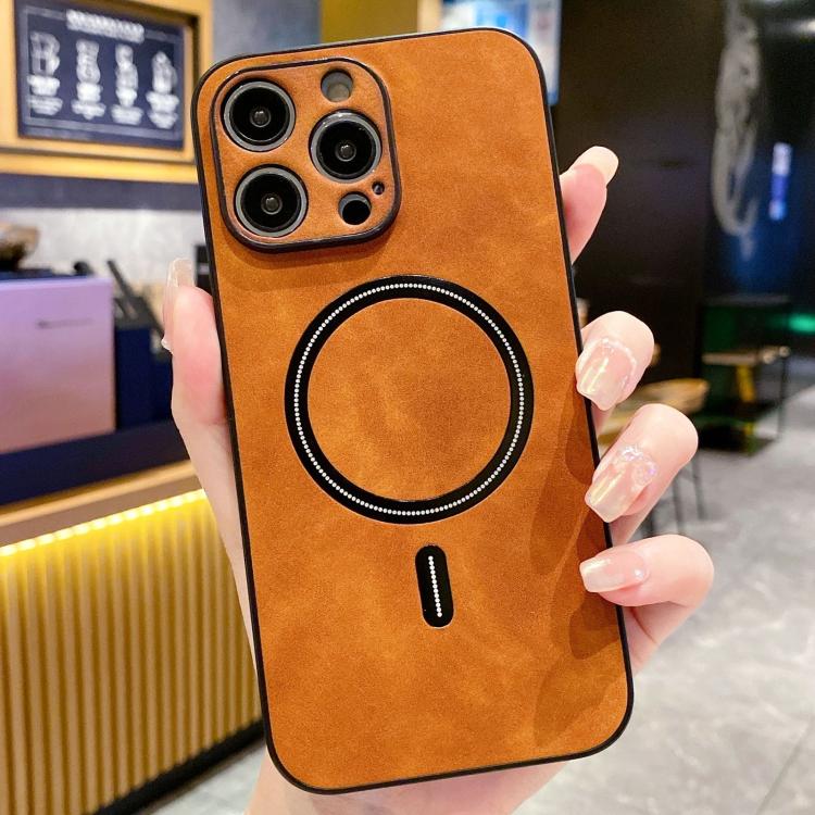 Lambskin Faux Leather Magnetic Phone Case, For iPhone 17e / 16e, For iPhone 17 Pro Max, For iPhone 17 Pro, For iPhone 17, For iPhone Air, For iPhone 16 Pro Max, For iPhone 16 Pro, For iPhone 16 Plus