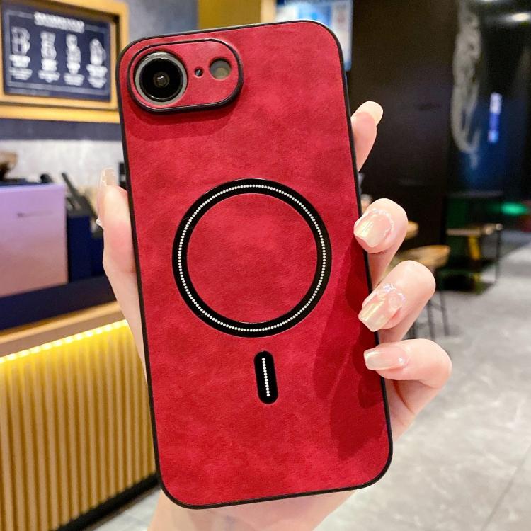Lambskin Faux Leather Magnetic Phone Case, For iPhone 17e / 16e, For iPhone 17 Pro Max, For iPhone 17 Pro, For iPhone 17, For iPhone Air, For iPhone 16 Pro Max, For iPhone 16 Pro, For iPhone 16 Plus
