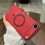 Lambskin Faux Leather Magnetic Phone Case, For iPhone 17e / 16e, For iPhone 17 Pro Max, For iPhone 17 Pro, For iPhone 17, For iPhone Air, For iPhone 16 Pro Max, For iPhone 16 Pro, For iPhone 16 Plus