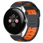 xDfind Flat-head Dual-color Silicone Watch Band, For Google Pixel Watch 4 / 3 / 2 / 1 41mm