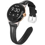 xDfind Slim Genuine Leather Watch Band, For Google Pixel Watch 4 / 3 45mm, For Google Pixel Watch 4 / 3 / 2 / 1 41mm