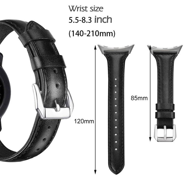 xDfind Slim Genuine Leather Watch Band, For Google Pixel Watch 4 / 3 45mm, For Google Pixel Watch 4 / 3 / 2 / 1 41mm