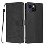 Tree Cat Embossed Flip Vegan Leather Phone Case, For iPhone 13 Pro, For iPhone 13, For iPhone 12 Pro Max, For iPhone 12 / 12 Pro, For iPhone 11 Pro Max, For iPhone 11