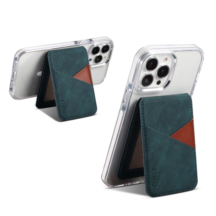 ESEBLE S1 Retro Vegan Leather Texture Magnetic RFID Mobile Phone Card Slots Holder