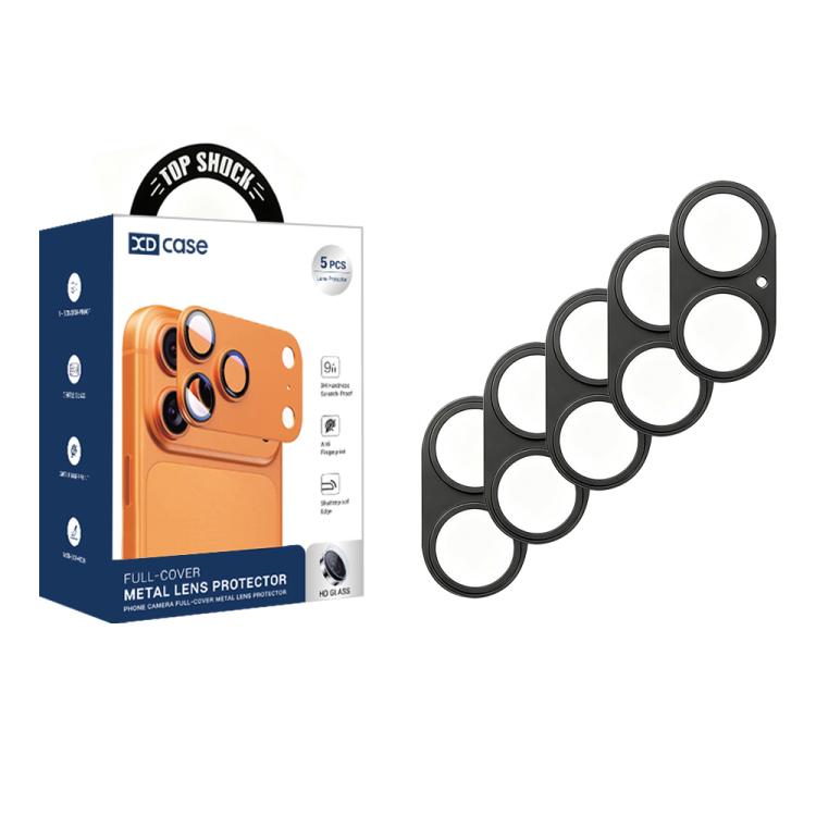 XDcase 5pcs Titanium Alloy Hollow Camera Lens Protector, For iPhone 17