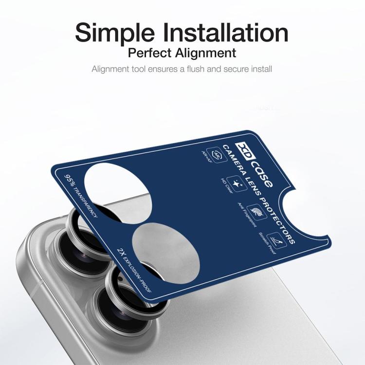 XDcase 5pcs AF + AR Hawkeye Camera Lens Protector with Alignment Tool, For iPhone 17