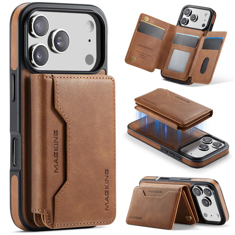 MAGKING K3 Series MagSafe RFID K3 Pro Card Bag Detachable Phone Case, For iPhone 17 Pro Max, For iPhone 17 Pro, For iPhone Air