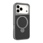Carbon Fiber Texture 360 MagSafe Holder Phone Case, For iPhone 17 Pro Max
