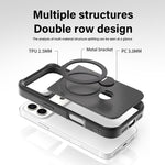 Carbon Fiber Texture 360 MagSafe Holder Phone Case, For iPhone 17 Pro Max
