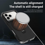 Carbon Fiber Texture 360 MagSafe Holder Phone Case, For iPhone 17 Pro Max