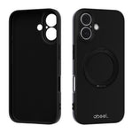 ABEEL Skin-friendly Feel Magnetic Liquid Silicone Phone Case with Holder, For iPhone 17 Pro Max, For iPhone 17 Pro, For iPhone 17, For iPhone 16 Pro Max, For iPhone 16 Pro, For iPhone 16