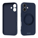 ABEEL Skin-friendly Feel Magnetic Liquid Silicone Phone Case with Holder, For iPhone 17 Pro Max, For iPhone 17 Pro, For iPhone 17, For iPhone 16 Pro Max, For iPhone 16 Pro, For iPhone 16