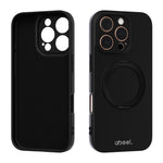 ABEEL Skin-friendly Feel Magnetic Liquid Silicone Phone Case with Holder, For iPhone 17 Pro Max, For iPhone 17 Pro, For iPhone 17, For iPhone 16 Pro Max, For iPhone 16 Pro, For iPhone 16