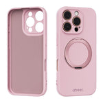 ABEEL Skin-friendly Feel Magnetic Liquid Silicone Phone Case with Holder, For iPhone 17 Pro Max, For iPhone 17 Pro, For iPhone 17, For iPhone 16 Pro Max, For iPhone 16 Pro, For iPhone 16
