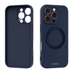 ABEEL Skin-friendly Feel Magnetic Liquid Silicone Phone Case with Holder, For iPhone 17 Pro Max, For iPhone 17 Pro, For iPhone 17, For iPhone 16 Pro Max, For iPhone 16 Pro, For iPhone 16