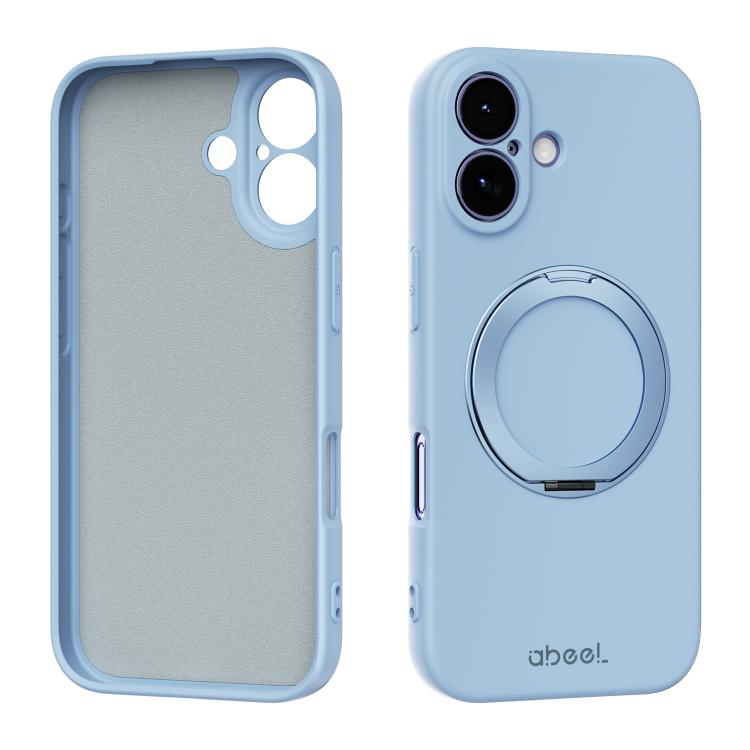 ABEEL Skin-friendly Feel Magnetic Liquid Silicone Phone Case with Holder, For iPhone 17 Pro Max, For iPhone 17 Pro, For iPhone 17, For iPhone 16 Pro Max, For iPhone 16 Pro, For iPhone 16