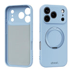 ABEEL Skin-friendly Feel Magnetic Liquid Silicone Phone Case with Holder, For iPhone 17 Pro Max, For iPhone 17 Pro, For iPhone 17, For iPhone 16 Pro Max, For iPhone 16 Pro, For iPhone 16