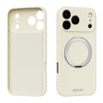 ABEEL Skin-friendly Feel Magnetic Liquid Silicone Phone Case with Holder, For iPhone 17 Pro Max, For iPhone 17 Pro, For iPhone 17, For iPhone 16 Pro Max, For iPhone 16 Pro, For iPhone 16