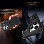 Hexagon Armor Magnetic Holder Weighing Scale Phone Case, For iPhone 16, For iPhone 15 Pro Max, For iPhone 15 Pro, For iPhone 15 Plus, For iPhone 15, For iPhone 14 Plus