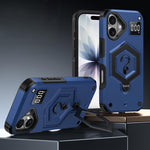 Hexagon Armor Magnetic Holder Weighing Scale Phone Case, For iPhone 16, For iPhone 15 Pro Max, For iPhone 15 Pro, For iPhone 15 Plus, For iPhone 15, For iPhone 14 Plus