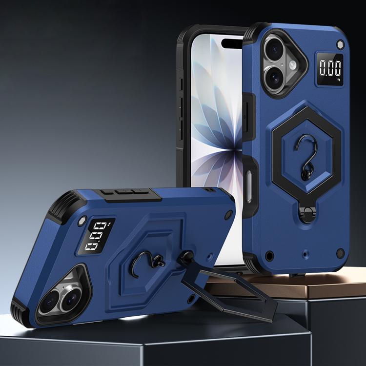 Hexagon Armor Magnetic Holder Weighing Scale Phone Case, For iPhone 16, For iPhone 15 Pro Max, For iPhone 15 Pro, For iPhone 15 Plus, For iPhone 15, For iPhone 14 Plus