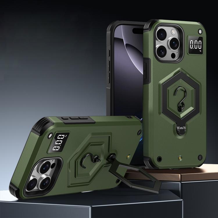 Hexagon Armor Magnetic Holder Weighing Scale Phone Case, For iPhone 16, For iPhone 15 Pro Max, For iPhone 15 Pro, For iPhone 15 Plus, For iPhone 15, For iPhone 14 Plus