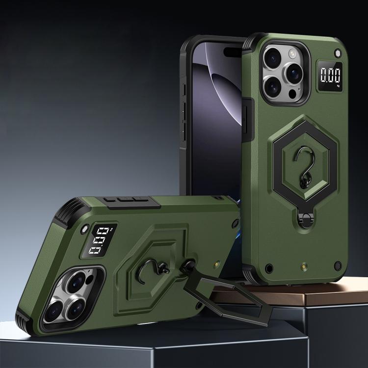 Hexagon Armor Magnetic Holder Weighing Scale Phone Case, For iPhone 16, For iPhone 15 Pro Max, For iPhone 15 Pro, For iPhone 15 Plus, For iPhone 15, For iPhone 14 Plus