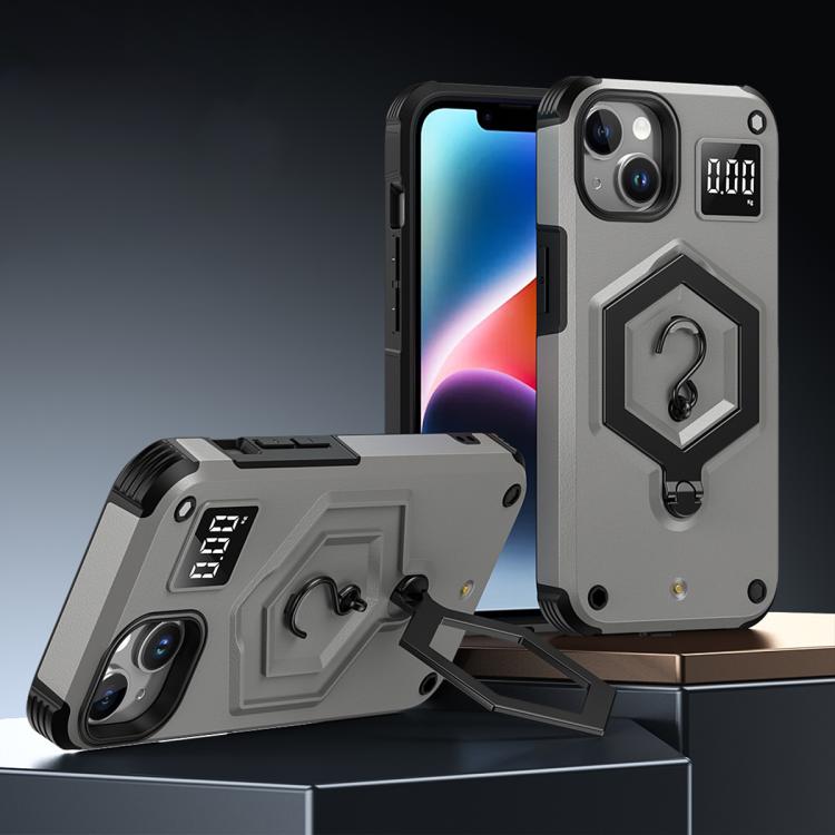 Hexagon Armor Magnetic Holder Weighing Scale Phone Case, For iPhone 16, For iPhone 15 Pro Max, For iPhone 15 Pro, For iPhone 15 Plus, For iPhone 15, For iPhone 14 Plus